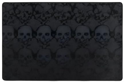 ELSMZXZD Gotische Tapete mit Totenkopf-Motiv, 120 x 182 cm, Teppiche für Wohnzimmer, weich und bequem, rutschfeste Unterseite, Eingangsbereich, Bettvorleger für Schlafzimmer, Teppiche für Küche