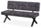 B&D home Sitzbank Karen gepolsterte Esszimmerbank 160 cm Polsterbank für Esszimmer, Garderobe, Küche Industrial modern Design Anthrazit, 11314-160-ANTR