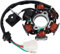 DEMULAX Magneto-Stator, 5-adrig, AC, 6-polig, for 50 cc, 100 cc, 125 cc, 150 cc, Motor, for ATV, Go Kart, Dune Buggy, Dirt Bike, Quad, 5-adrig in 1 Buchsenstecker, Zündstator, Magneto Auto-Zündspule C