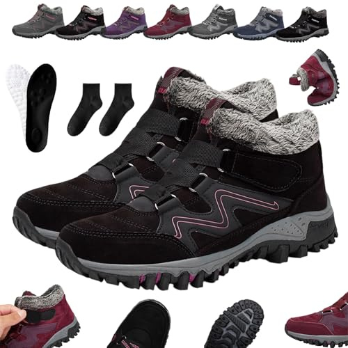 Orthopädische Winterschuhe, Winter Shoes, Warm GefüTterte Snow Boots Warm Gefütterte rutschfeste wasserdichte FüR Damen Und Herren 35-49EU