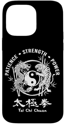 Yin Yang Dragon Tiger Zen Achtsamkeit Tai Chi Kampfkunst Hülle für iPhone 14 Pro Max