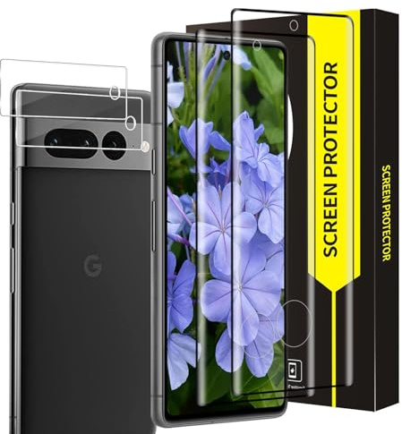 Cable Leader 2+2 Verre trempé pour Google Pixel 7 Pro 5G Vitre Protection+Film pour Lentilles, Dureté 9H Anti Rayures,3D Tactile sensible, HD Ultra Sans Bulle Google Pixel 7 Pro 5G Protection écran
