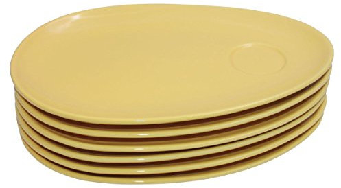 TAMLED Frühstücksteller mit Vertiefung gelb Set
