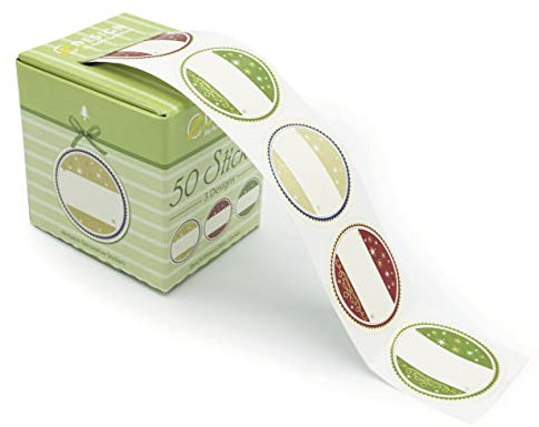 AVERY Zweckform 50 Marmeladen Etiketten selbstklebend (Made in Germany, Ø38mm, Aufkleber Marmelade Weihnachten, Einmachen, Geschenkaufkleber, Weihnachtsdeko, beschriftbar) Sticker auf Rolle, 56829