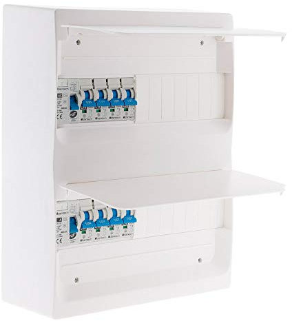 Coffret T1/T2 26 modules Blanc équpé de 8 disjoncteurs et 2 inter. diff. livré avec accessoires - Zenitech