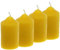 Toms Bienen 4 Stumpenkerzen Durchmesser 4,3 cm aus 100% reinem Bienenwachs; Höhe 7 cm
