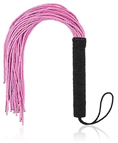 Wiftly Fouet érotique en nylon pour homme et femme - Pour sexe SM - 50 cm - Rose