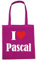 Reifen-Markt Tasche I Love Pascal Größe 38x42 Farbe Pink Druck Weiss