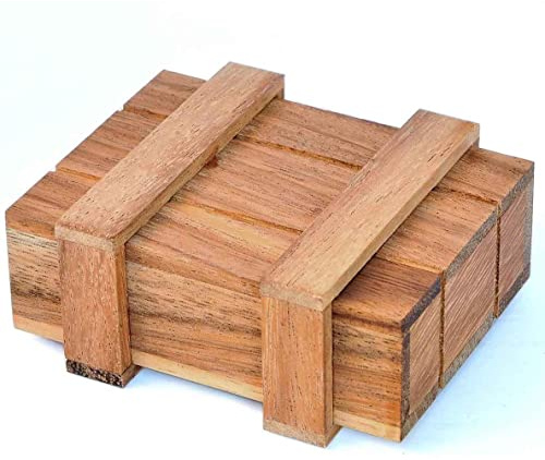 Logica Spiele Art. Pandora Schrein M - Denkspiel aus Holz - Magische Geschenkbox - Geschenkbox - Schwierigkeit 3/6 Schwierig - Knobelspiel - Geduldspiel - Leonardo da Vinci Kollektion
