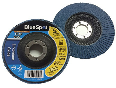 Homesmart 2 Pack 115mm Flap Disc 80 Grit for Angle Grinders Durable Zirconium Oxide Ideal for Grinding, Polishing, and Surface Preparation on Metal, Wood, and More Perfect Tool for DIY Projects