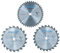 3pc 190mm Lames de scie circulaire TCT 20/24 et 40 dents 16mm TE598