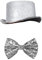 Marco Porta Silvester Outfit Zylinder Set (Silber)