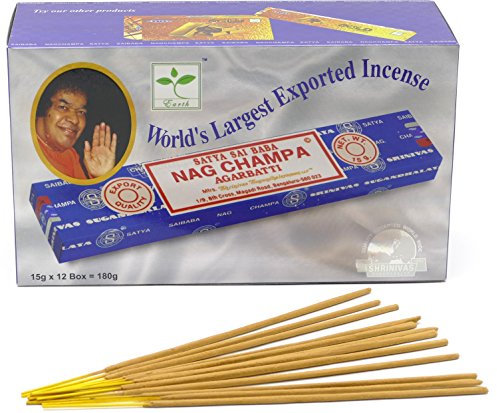 Satya Nag Champa Räucherstäbchen 15 g, 12 Packs = 144 Sticks