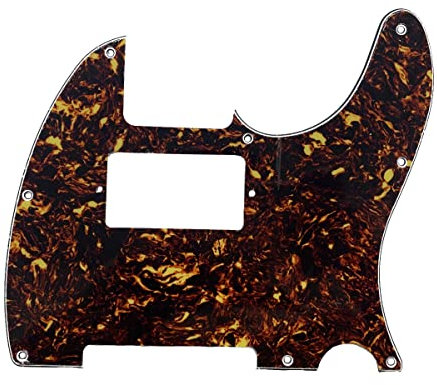 KAISH Tele Guitar Humbucker Pickguard Scratch Plate Dark Brown Tortoise for Fender Telecaster