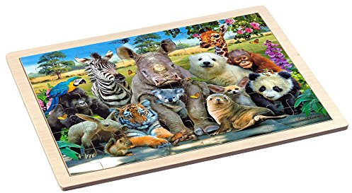 Philos 9000 - Holz-Rahmenpuzzle Exotic - Wildlife 48 Teile