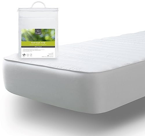 Tural - Antimilben-Matratzenschoner gesteppt zum Wenden - Gepolsterter Matratzenauflage/Milbenbezug Größe 80 x 200 cm