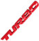 Alamor Turbo 3D Metall Car Sticker Aufkleber Schriftzug Auto-Rot