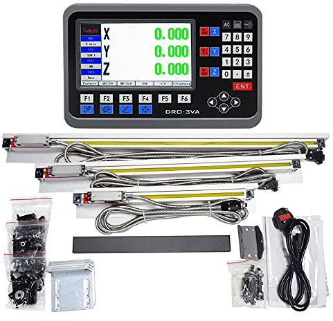 3 Achsen Digitalanzeige-kit ToAuTo Digital Anzeige mit 3 Axis Linear Maßstab für Mühle, Bohrmaschine, EDM ( 250mm + 350mm + 600 mm)