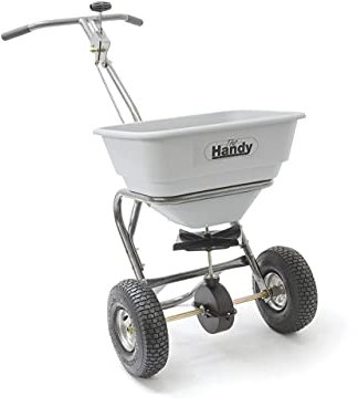 The Handy THS70HDUTY Heavy Duty Garden Spreader or Salt Spreader for Fertiliser, Seed or Refined Salt, Easy Build Large 32kg (70lb) Hopper - 2 Year Guarantee