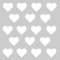 timalo® - Wandtattoo 50 Stück weiße Herzen Aufkleber Deko Sticker Herz – Kinderzimmer Sticker | 73070-weiss-50St-10cm