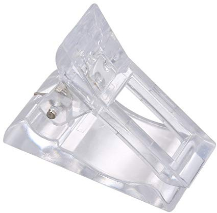 Anself 5Pcs Trasparente Clip di punte per unghie, Morsetti per unghie in plastica UV LED per estensione delle unghie, clip per pizzicare le unghie, kit di strumenti per unghie per manicure