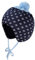 maximo Baby-Jungen mit Pompon und Sternchenmuster und Bindeband Mütze, Blau (Navy-Arktikweiß 4821), (Herstellergröße: 45)