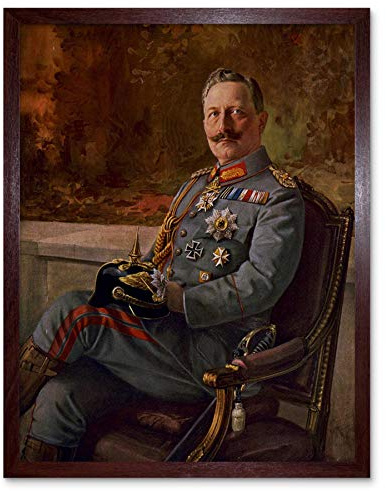 Wee Blue Coo Paintings Portrait Kaiser Wilhelm Ii German Emperor Art Print Framed Poster Wall Decor Kunstdruck Poster Wand-Dekor-12X16 Zoll