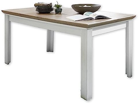 JASMIN Esstisch ausziehbar in Pinie hell, Artisan Eiche Optik - Ausziehbarer Esstisch für Ihr Wohn- & Esszimmer im Landhausstil - 160-220 x 76 x 90 cm (B/H/T)