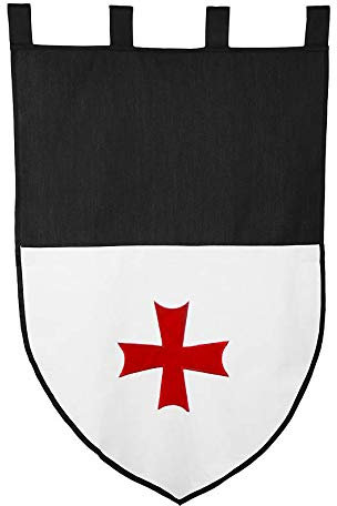 Supreme Products Mittelalterliche Dekoration - Flagge der Tempelritter für LARP