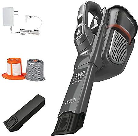 BLACK + DECKER Dusbuster Aspirateur à Main, sans Fil, Gris (HHVK415B01)