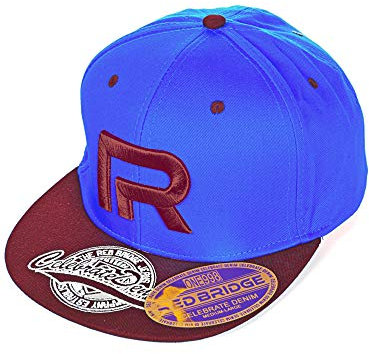 Red Bridge Unisex Snapback Caps Kappe Baseball-Cap Mütze Bestickt R-Logo R31753 Blau-Bordeaux One Size