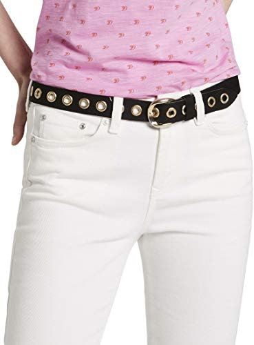 TOM TAILOR Denim Damen Gürtel & Riemen Veloursleder-Gürtel black,95,B790,2999