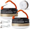 ZCOINS Paquete de 2 farolillos de camping, recargable por USB, luz LED con base magnética, 4 modos con gancho, linterna portátil impermeable para acampar al aire libre para senderismo, pesca