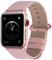 Fullmosa Correa de Apple Watch, 42 mm 44 mm 45mm Correa Compatible con iWatch, Correa de Cuero, Compatible con Apple Watch SE y serie 7 6 5 4 3 2 1, Rosa Suave + Hebilla de oro rosa, 42mm/44mm/45mm