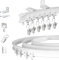 Deckenvorhangschiene, flexible biegbare Vorhangschiene, Wandhalterung, Raumteiler, gebogenes Deckenschienensystem mit Clips, 3 m, Kunststoff-Vorhangschienen für Wohnmobil-Duschvorhänge