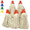 Mop Heads Replacement, Colour Coded Self Threading Socket Cotton Mop Head No.12 PY (Red, Pack of 5)