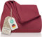 LAYNENBURG Premium Tagesdecke 180 x 220 cm - Waffelpique 100% Baumwolle - leichte Wohndecke Waffeloptik - Baumwolldecke als Bett-Überwurf, Sofa-Überwurf, Couch-Überwurf - Sofa-Decke (Bordeaux)