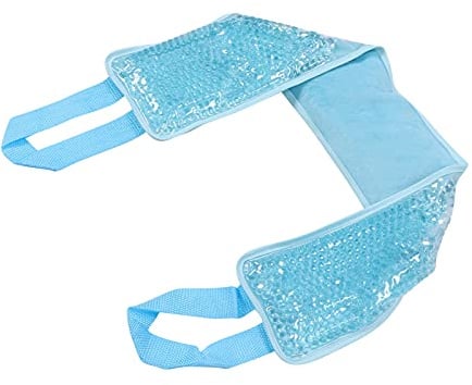 Nacken Kühlpads,Kalt Warm Kompresse Kühlpack, Gel Kompresse kalt warm Wärmekissen für Linderung Von Nackenschmerzen, Nackenverletzungen, Muskelschmerzen(Langes-förmiges Himmel Blau)