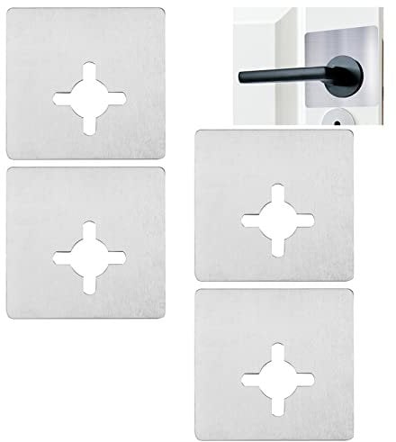 UFURMATE Stainless Steel Door Knobs Fixing Plates Self Adhesive Doorknobs Repair Plates Brushed Door Handle Fixing Brackets