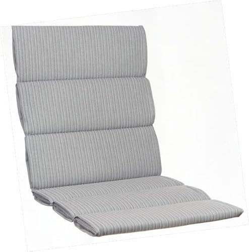 KETTtex EXKLUSIV Auflage Mittellehner Hellgrau gestreift I Gartenstuhl Polster 109x50x3cm I KTH1 Sitzauflage weich & robust I wetterbeständige Stuhlauflage I pflegeleichtes Sitzkissen I Dessin 2207