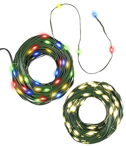 Gartenpirat Lichterkette ca. 20 m 200 LED warmweiß multicolor mit Timer Weihnachtsbaum Garten Party außen innen