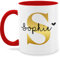 Tasse Tassen 325ml - Namens Geschenk I Anfangsbuchstabe personalisiert I Initialen mit Name - 325 ml - Rot - für büro damen buchstabentasse buchstaben s kaffeetassen buchstabe