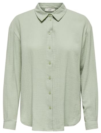 JDY Damen Musselin-Bluse JDYTheis Langarm 15271018 Desert Sage XS