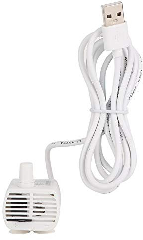 Akozon Pumpe Weiß Katzenbrunnen, USB Mini Pumpe Tauchwasserpumpe für Aquarium Aquarium Haustier Wasserspender Wasserpumpen