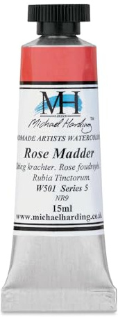 Michael Harding Professional Watercolors - 15ml Tubes (Rose Madder)