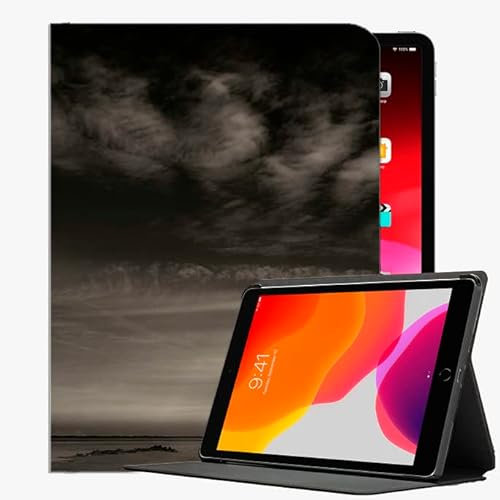 YENDOSTEEN iPad Hülle für iPad Pro 9.7/ iPad Air/iPad Air 2 mit Apple Pencil Halter Auto Schlaf/Wach,Leuchtturm Schnee EIS Winter Klappständer Schutzhülle mit Automatischem Schlaf/Aufwach