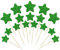 Gyufise 42Pcs Star Cupcake Toppers Green Glitter Assembled Twinkle Star Cupcake Picks Wedding Engagement Bridal Shower Birthday Party Cake Decorations Supplies Mixed Size