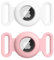 Vancle 2 Stück Hülle für AirTag Hundehalsband Schutzhülle, Silikon Wasserdichtes Schutzhülle AirTag, Pet Loop Holder für AirTags, Hülle für Haustier Katzen Hundehalsbändern, Rosa+Sternenlicht