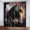 WIKINGER Gardinen ösenschal 2er Set B 234 X H 137 cm 3D Drache Vorhang Blickdicht Kälteschutz Schallschutz Verdunkelung Wärmeisolierende Vorhänge für Wohnzimmer Schlafzimmer