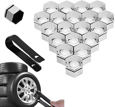 TRASKA Cache Ecrou Voitures pour Audi Q3 2019-2022,Protection de moyeu Automatique Couvercle de Protection Anti-vol,19mm